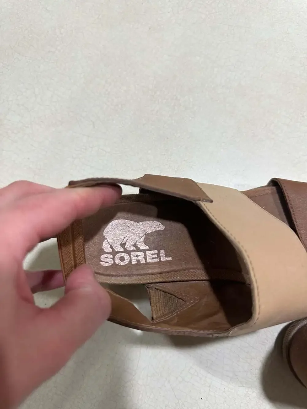 Sorel Women's Joanie II Slingback Wedges in Camel Brown size 8